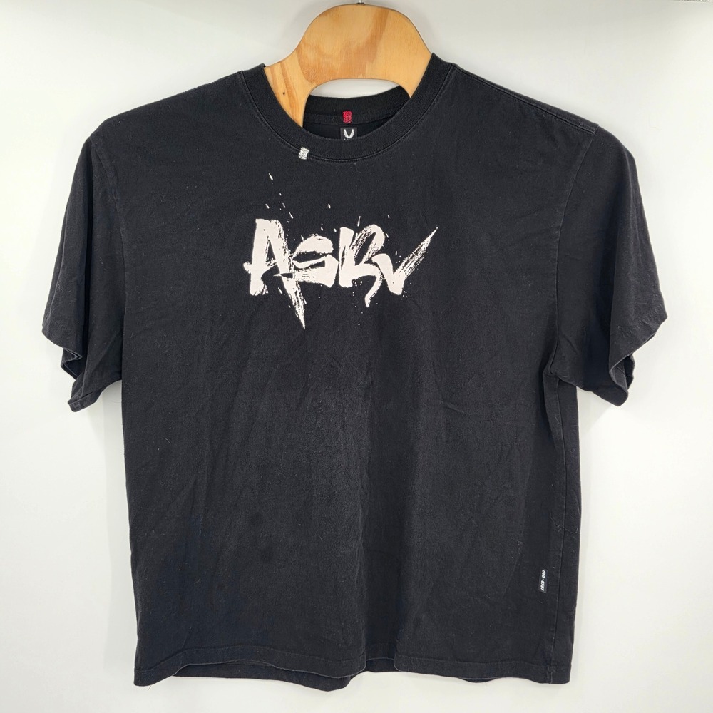 ASRV Mens Black Koi Fish Graphic Short Sleeve T-Shirt Size XL